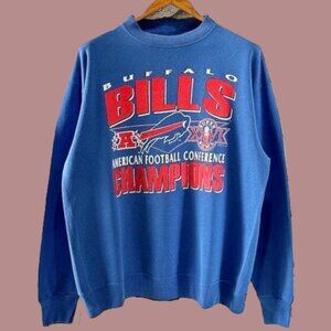 REMAKE 90s Buffalo Bills NFL Sweatshirt Vtg Retro Buffalo Bills Sweatshirt